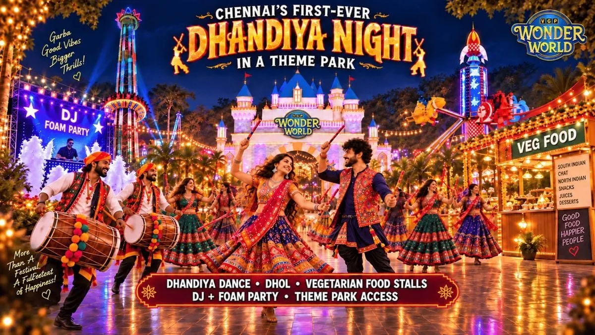 Chennai's First-Ever Dhandiya Night in a Theme Park