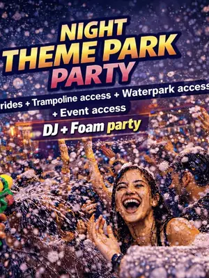 Chennai's First Ever Night Theme Park Party poster