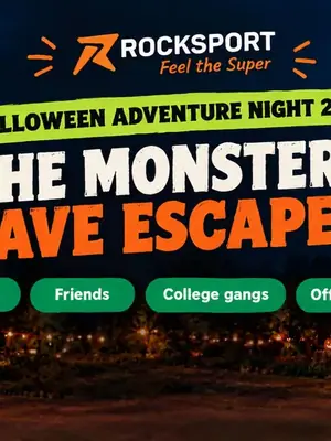 Halloween Adventure Night 2026 at Rocksport poster
