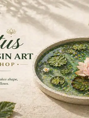 Lotus Resin Art Workshop poster