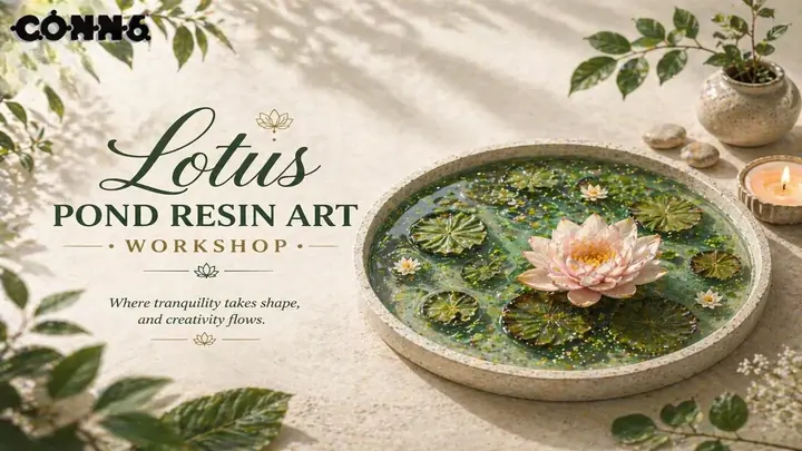 Lotus Resin Art Workshop poster