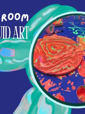 Neon Fluid Art poster