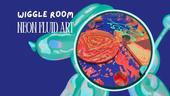 Neon Fluid Art poster