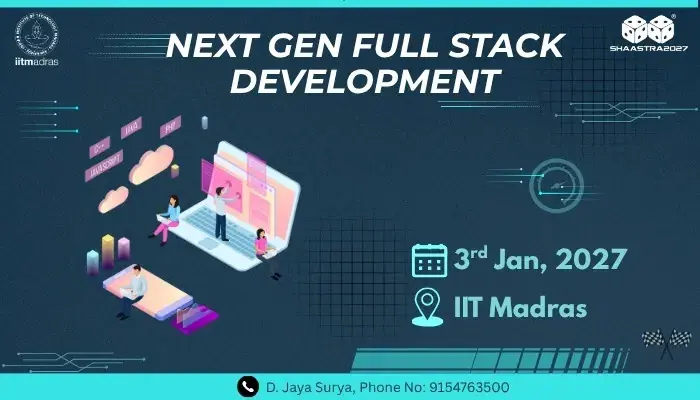 Next Gen Full Stack Development Workshop poster