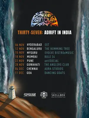 Rainburn: Adrift in India Tour poster