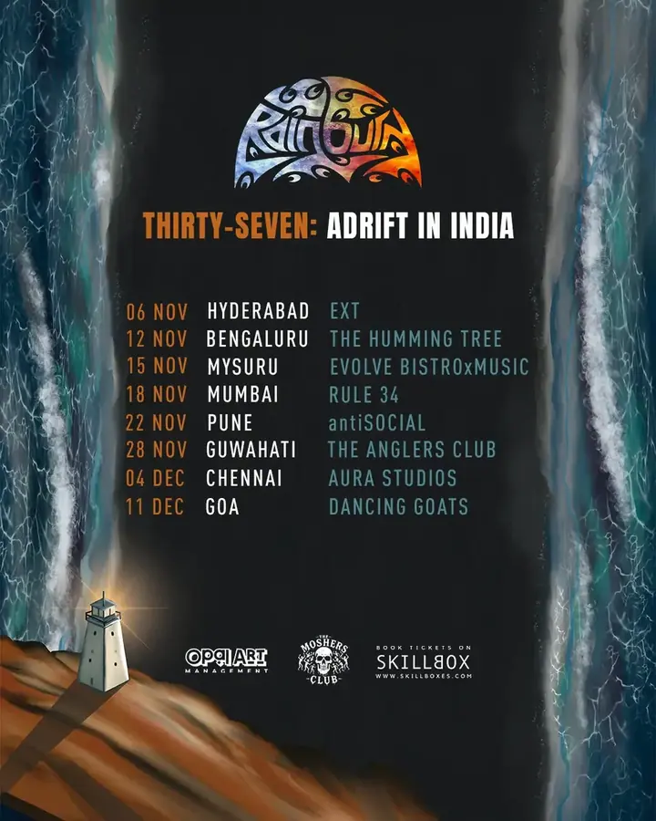 Rainburn: Adrift in India Tour poster