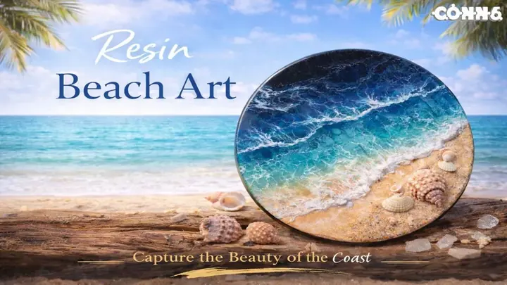 Resin Beach Art Workshop poster