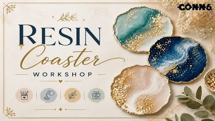 Resin Coaster Workshop poster