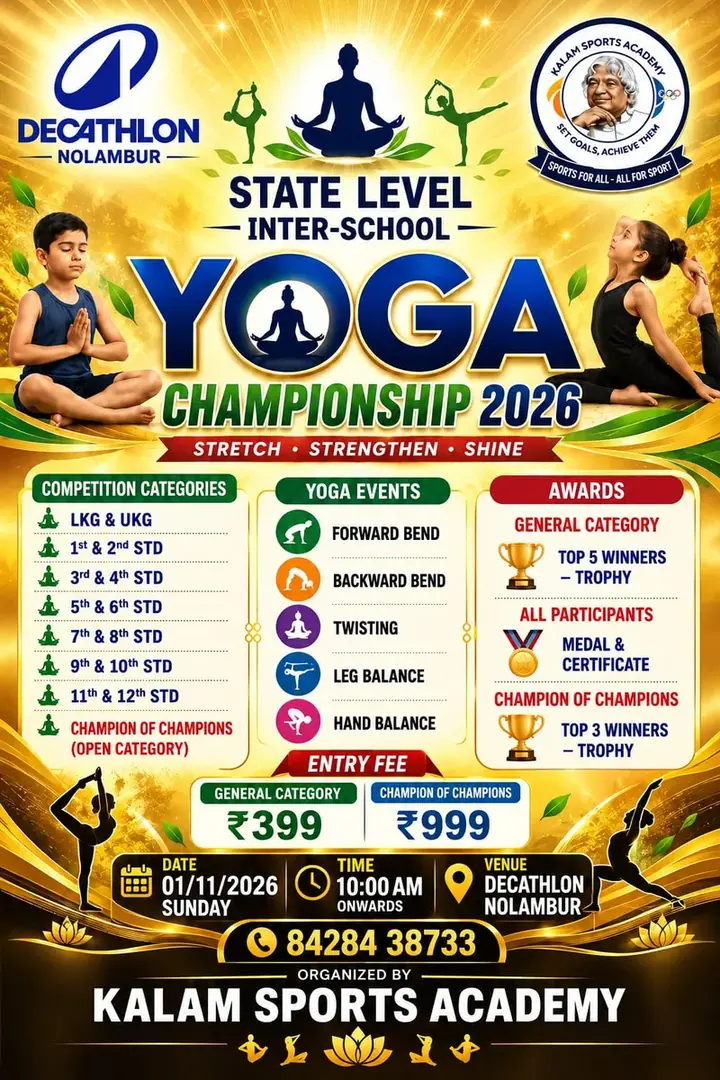 State Level Inter-School Yoga Championship poster
