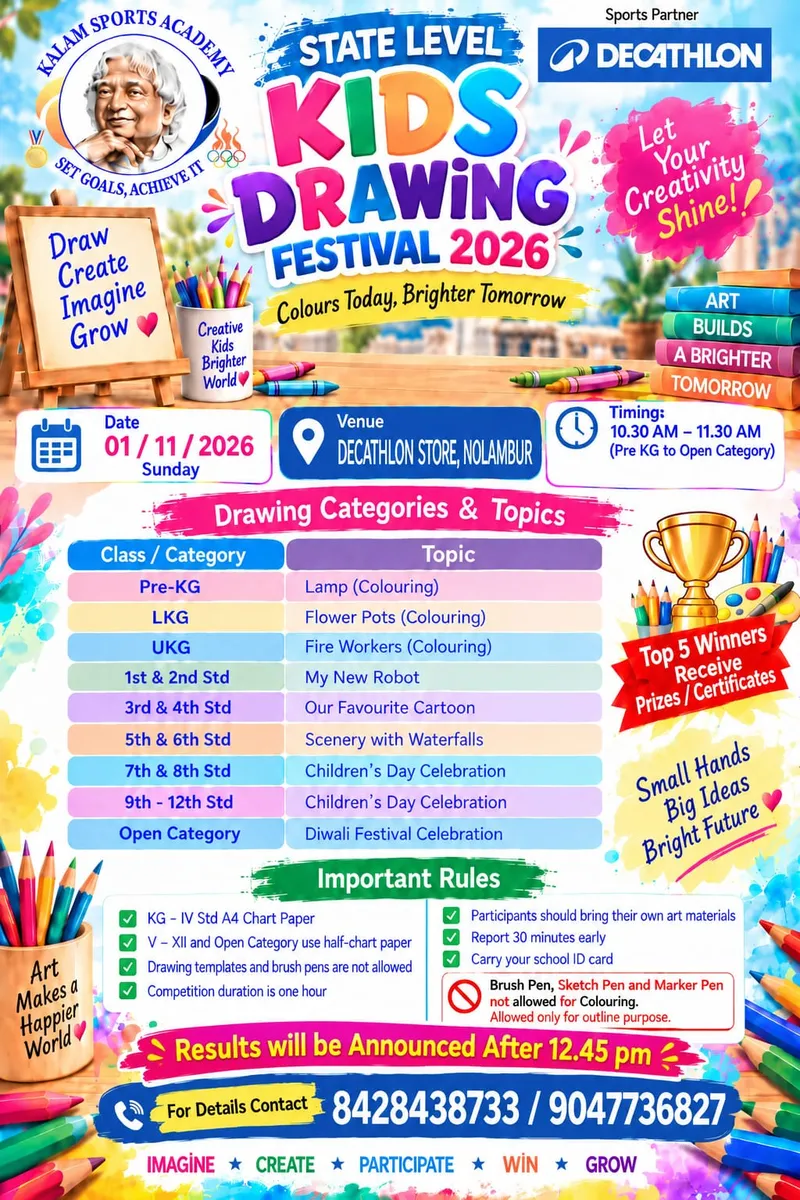 State Level Kids Drawing Festival 2026